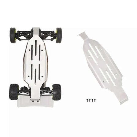 Til Losi 1/24 Micro-B 2WD BUGGY RC Rustfrit Stål Chassis Beskyttelsesplade Sæt