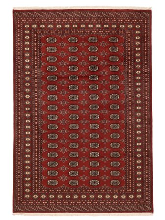 Pákistán Bokhara 2Ply Koberec 205X301 Vlněný Tmavě Červená/Černá Carpetvista