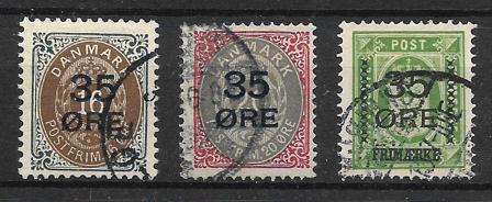 Danmark 1907 - AFA 60-62 - Stemplet