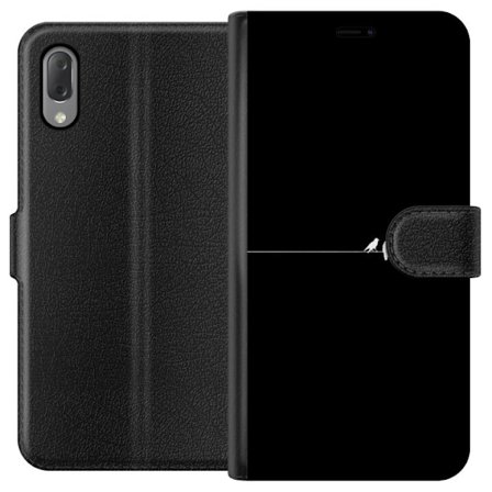 Yhteensopiva Lompakkokotelo Sony Sony Xperia L3 Minimalistiset linnut musta