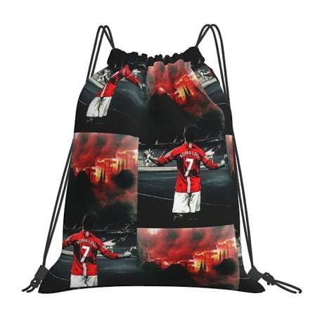 Cristiano Ronaldo Cr7 Ryggsäck Portabel Dragskoväska Ficka Gymväska