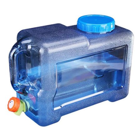 Vanddunk med Hane og Håndtag, 12l Camping Bærbar Spand Bil Vandbeholder med Låg til Udendørs