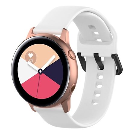 Samsung Galaxy Watch Active klockarmband i slitstark silikon - Vit