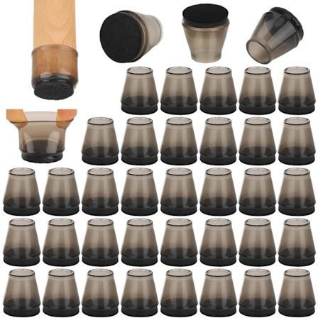 40 stk. stolebens gulvbeskyttere, 15-25 mm silikone møbelfødder betræk med filt til stolebordssofben