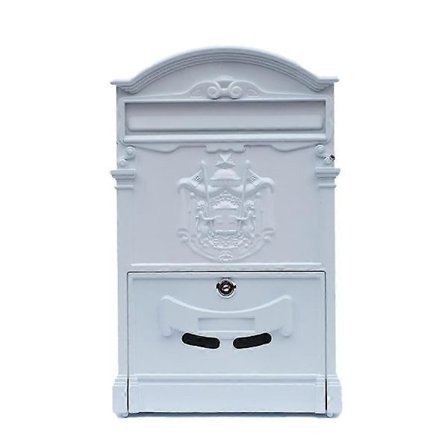 Brevlåda i europeisk villastil, utomhus, vattentät, väggmonterad postlåda, retroförslagslåda med nyckellås för heminredning - Perfekt