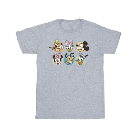 Disney Herr Mickey Mouse Och Vänner Ansikten T-Shirt S Sports Grå