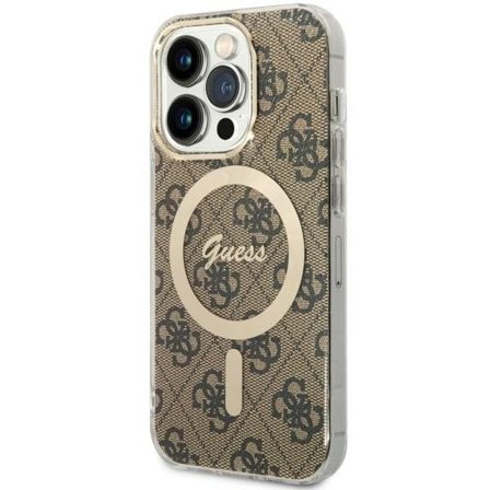 Guess GUHMP14LH4STW iPhone 14 Pro 6,1" brun/brun hardcase 4G MagSafe