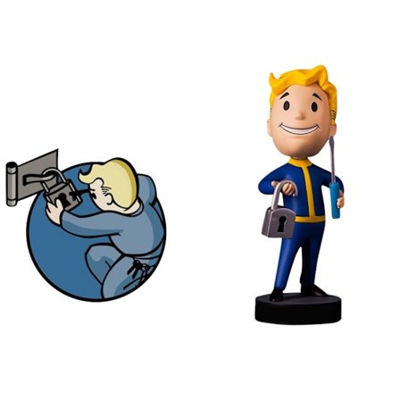 Fallout 4 Vault Boy PVC Action Figur Samlarobjekt Modell Bobblehead Toy Doll Ny