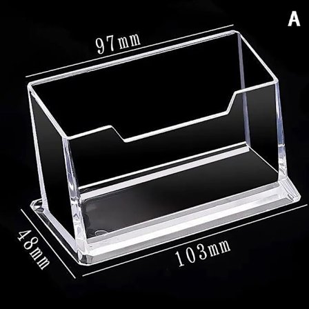 Gjennomsiktig visittkortstativ Høy kapasitet Desktop Business C