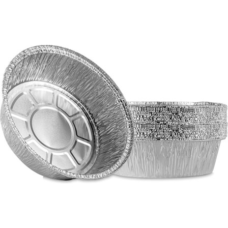 Plasticpro 6" tums runda aluminiumformar för tårtor, engångsbruk, frys- och ugnssäkra - för bakning, matlagning, stekning, 30-pack