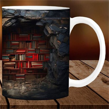 Bokhylla Mugg Bokälskare Kaffemugg 1 1