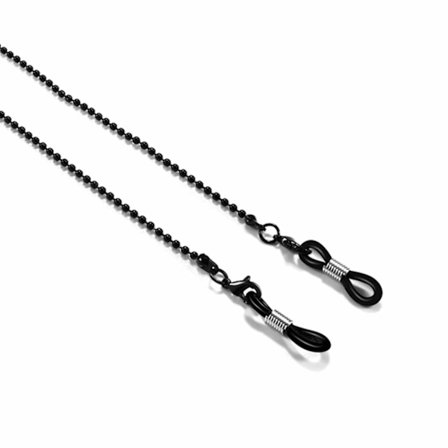 Senile Cord Chain Glasses-Strik Briller Ledning Halskæde - Sort