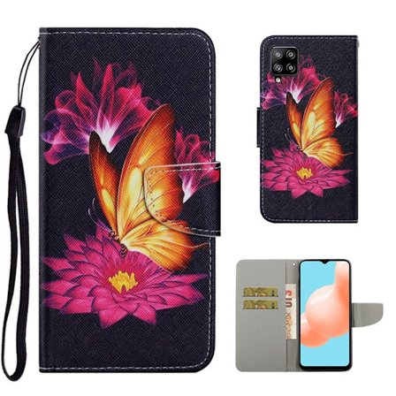 Wonderland Samsung Galaxy A12 5G flip kuoret - Iso Perhonen