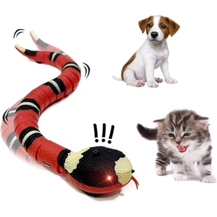 Elektrisk orm, katt-leksak orm, skallerorm leksak, med USB-kabel, intelligent sensor