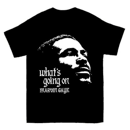 Vad händer på Marvin Gaye T-shirt