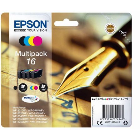 EPSON Bläckpatron C13T16264012 BK/C/M/Y - Lyreco - Toner och bläck - Bläckpatroner - Bläckpatroner Epson