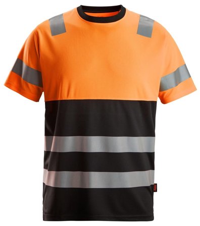 Snickers Workwear 2535 T-Shirt varsel, orange/sort 3XL, Tøj