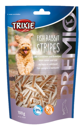 Trixie - Premio Fish Rabbit Stripes 100 g - Hund - Hundegodbiter & tyggebein - Belønningsgodbiter for hund - ZOO.no