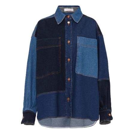 See by Chloé Chs22 Wdh01 160 Shirts , Blauw , Dames , Maat: M