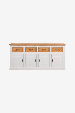 Loft24 - Skjenk 4 dører 4 skuffer Selma - Hvit - Skjenker & sideboards - Fra Homeroom