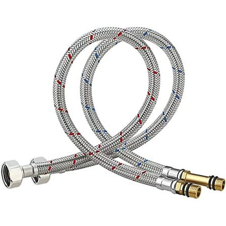 ZK-G3/8 - M10-60CM Slangeforbindelse Slangefitting Forlænget Pansret Slangeforbindelse Slange Til Vandhaner