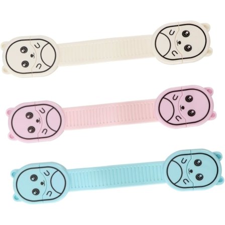 3 stk Sikkerhetslåser for gutter jenter Kreative skaplåser for jenter og gutter Enkel installasjon Rester