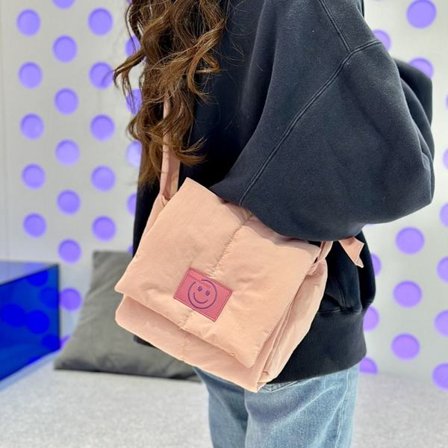 Dun bomullsveske Messenger Bag Crossbody Bag ROSA