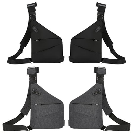 Lille Sling Bag Pung Tyverisikring Skuldertaske Mænd Kvinder Crossbody Taske Grå