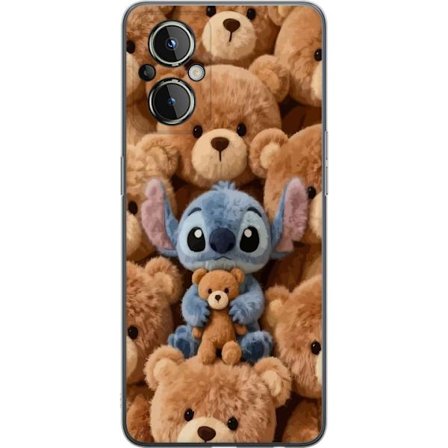 Kompatibelt Mobildeksel til OnePlus Nord N20 5G Stitch omgitt av brune teddybjørner med en liten teddybjørn i fanget i en søt og koselig kawaii-design
