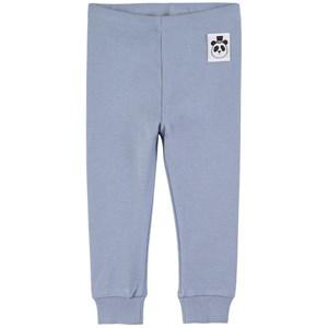 Mini Rodini GOTS Ribbed Leggings Blue 128/134 cm - Bottoms - 128/134 cm - Blue
