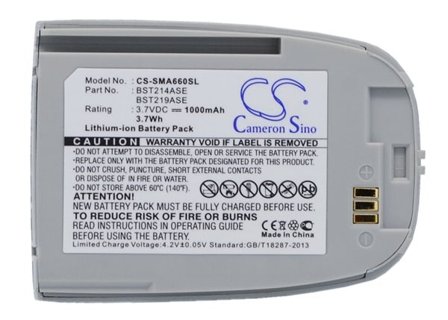 Batteri till SmartPhone, Mobil för Samsung SCH-A660, SPH-A660, SPH-VI660