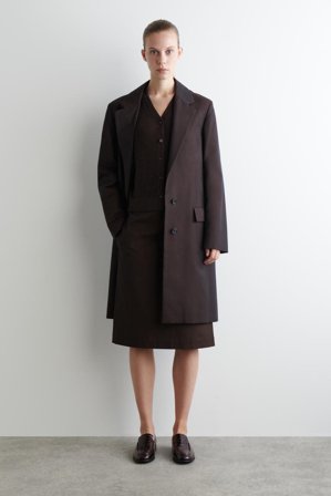 COS Women's Chaleco De Canalé En Mezcla De Lana Merino in Marrón