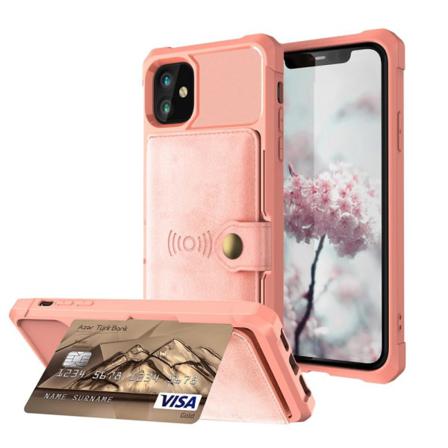 Iphone 12 Mini - Skal Med Magnetiskt Plånbok - Roséguld Roséguld