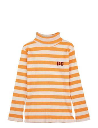 Yellow Stripes Turtle Neck T-Shirt T-shirts Turtleneck Oransje Bobo Choses*Betinget Tilbud