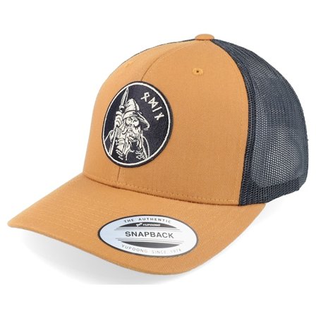 Vikings - Ruskea trucker Lippis - Tors Hammer Mjölner Caramel/black Trucker @ Hatstore