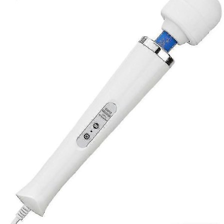 Wand Massager - Afslappende Massage Wand med Ledning - Vibration til Lindring af Spændinger i Ryg, Nakke og Muskler (1 stk. - hvid)