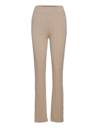 Ida Rib Trousers Beige Gina Tricot
