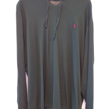 Grön tunn munktröja från Polo Ralph Lauren storlek XL