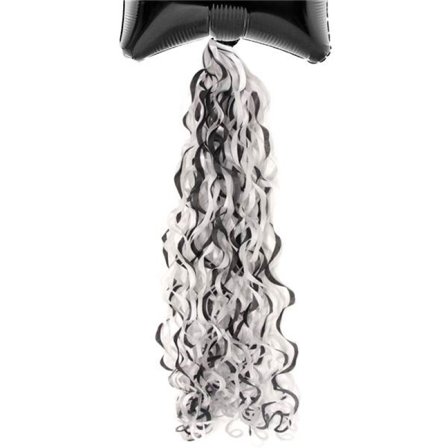 Ballonghalesvart, hvit og sølv