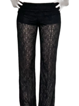 Svarta spetsbyxor