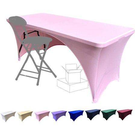 Strækbare duge 6ft til rektangulære borde med åben ryg, tilpassede rektangulære terrassebordbetræk i spandex