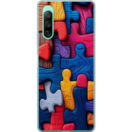 Kompatibelt Mobildeksel til Sony Sony Xperia 10 IV Lekefull illustrasjon med Stitch blant rosa epler i en myk pastell design som kombinerer søthet og