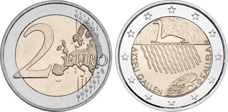 Finland 2015 - 150-året for kunstneren Akseli Gallen-Kallelas fødsel - 2 euro mønt