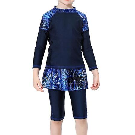 2-15-vuotiaille tyt ille Islamilainen Muslimi Uimapuvut Burkini P v ri Tummansininen Main Navy Blue 14-15 Years