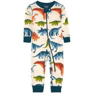 Hatley GOTS Dino Park Printed Romper Iced aqua 12-18 Months - All in ones - 12-18 months - Cream