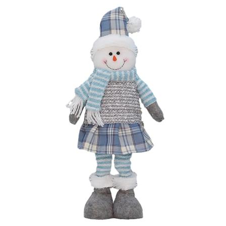Jultomtar Form Doll Teleskopisk Bekvämt hantverk för inomhus Snowman