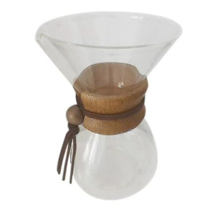 600ml Glass Kaffemaskin med Rustfritt Stålfilter