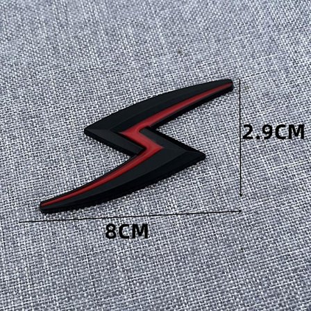 Otwoo 1 st 3d Metal S Lightning Logo Emblem Badge Trunk Decal Front Grille Chrome Bilstickers För Nissan Silvia S15