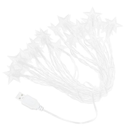6 meter lang lyslenke med 25 LED-lys, USB-drevet lampesnor KLB