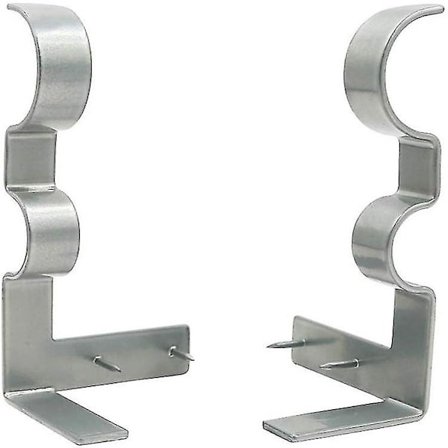 2 stk. dobbelt gardinstangbeslag, dobbelt gardinstangbeslag med skruer og ankre til fastgørelse